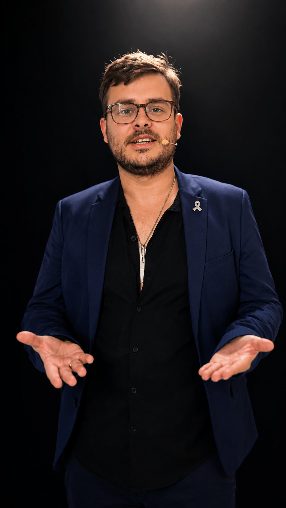 Florian Lemercier, conférencier dyslexique, animant la conférence La dyslexie est une force