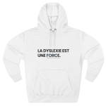 Sweat à capuche “La Dyslexie est une force.” — Un message puissant, un style sobre
